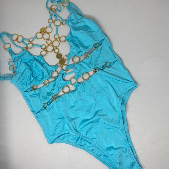 Agent Provocateur Davine Turquoise Swimsuit AP3 Medium NWT $630 - Picture 6 of 10